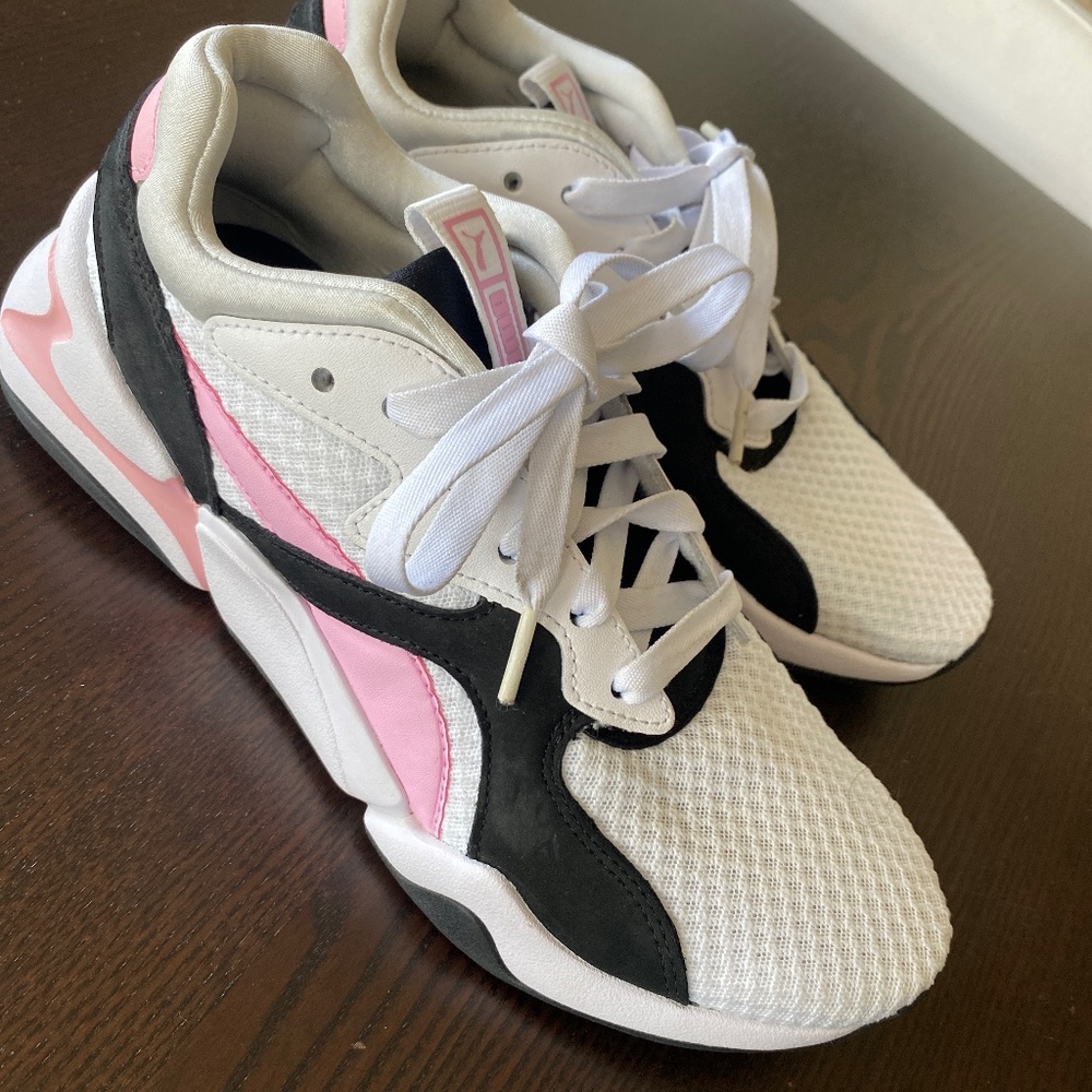 Puma Nova 90s Bloc Womens White Pink 369486-03 WOMENS size 8 Puma